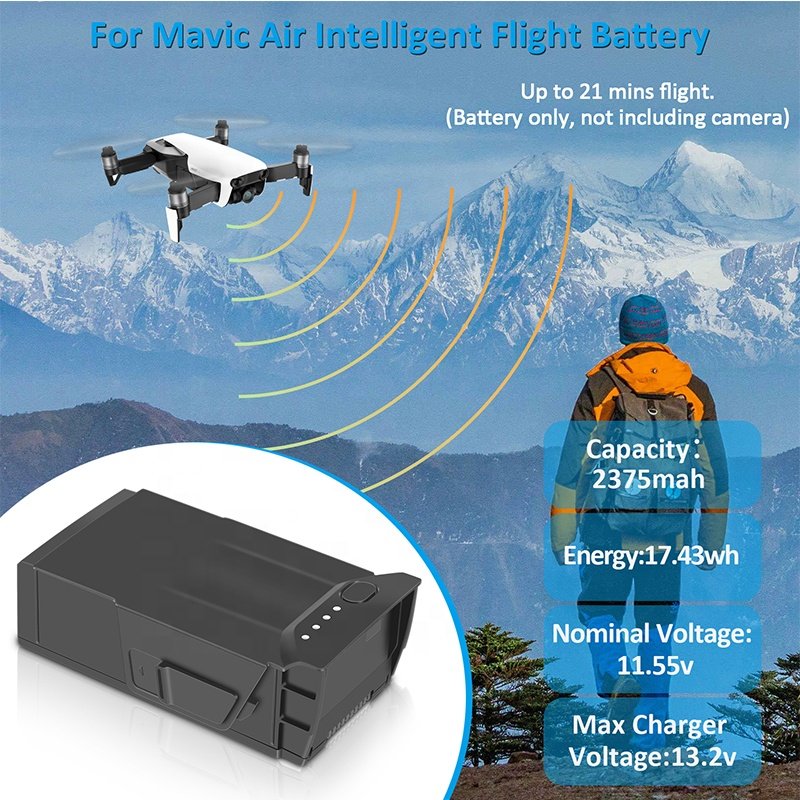 JHTC drone battery for dji mavic air 1 2 drone battery