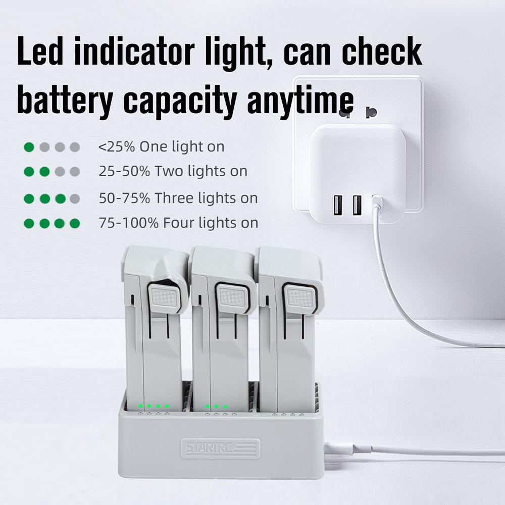 STARTRC Intelligent Flight Battery charging hub station Drone Accessories for DJI Mini 3 Pro 4 Pro Mini Series