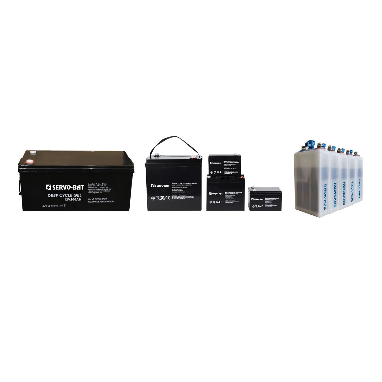 Hot Sale SERVO-MATIK BATTERIES High Quality Battery Vlra Gel Nicd Li-on 12v 1.2v Valved Rechargeable