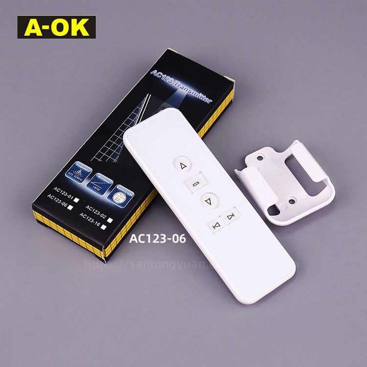 AC123-06 Smart Electric Curtain Tubular Roller Blinds motor accessories remote control Hand-held Emitters AOK 433.92 A-OK opener