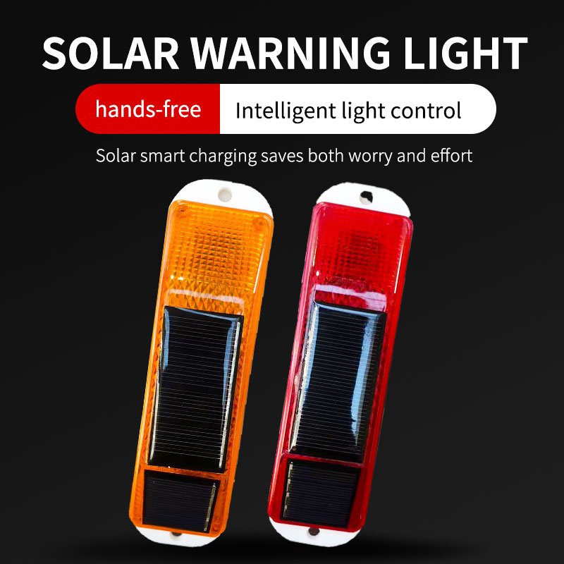 Red Car Solar Strobe Warning LED Lamp Chip Control Bridge ricaricabile Night Driving Traffic Safety attenzione Light accessory