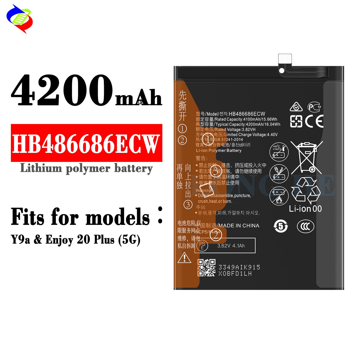 Mobile Accessories Rechargeable Battery HB486686ECW For Huawei Y9A Cell Phone Parts