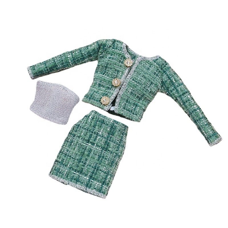 30cm doll 3 piece fashion daily small fragrance suit