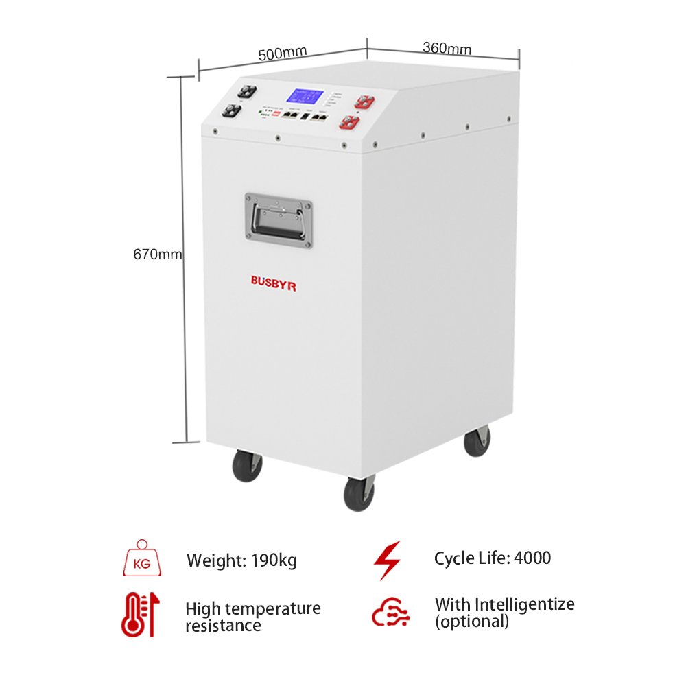 Solar Energy Storage Battery 51.2V 15Kwh 300ah Home Power Station Lifepo4 All in One Lithium Battery Pack with Pulley