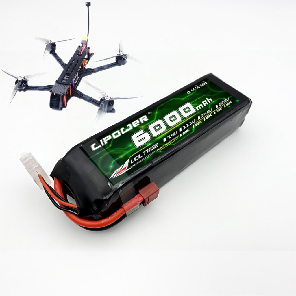 6000mah 35C RC lipo Drone Battery 22.2V 35C 6000mah UAV RC Drone Accessories Batteries For 7inch FPV Drone