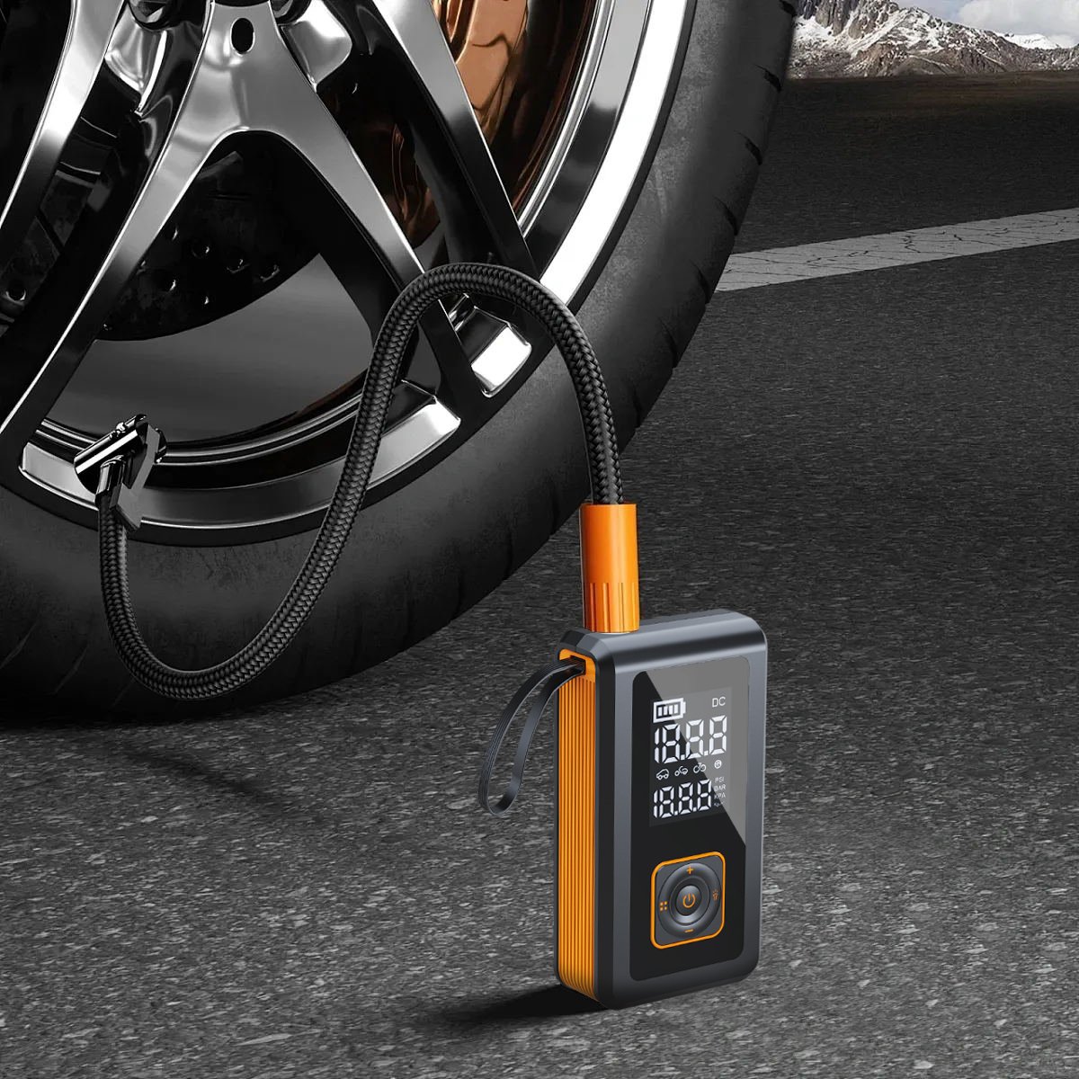 Car Bicycle Bike Cycling Vehicle Inflatable Accessories Air Compressor Tire Inflators With Jump Starter Pump Tool Kit