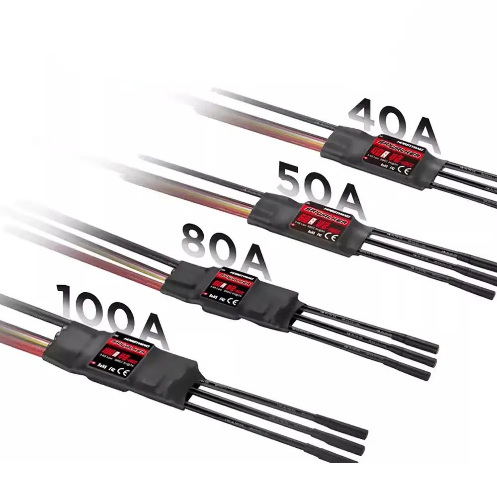 Hobbywing Skywalker Series 20A 30A 40A 50A 60A 80A 100A Brushed ESC Fixed- Wing FPV RC Drones Carbon remote Accessories