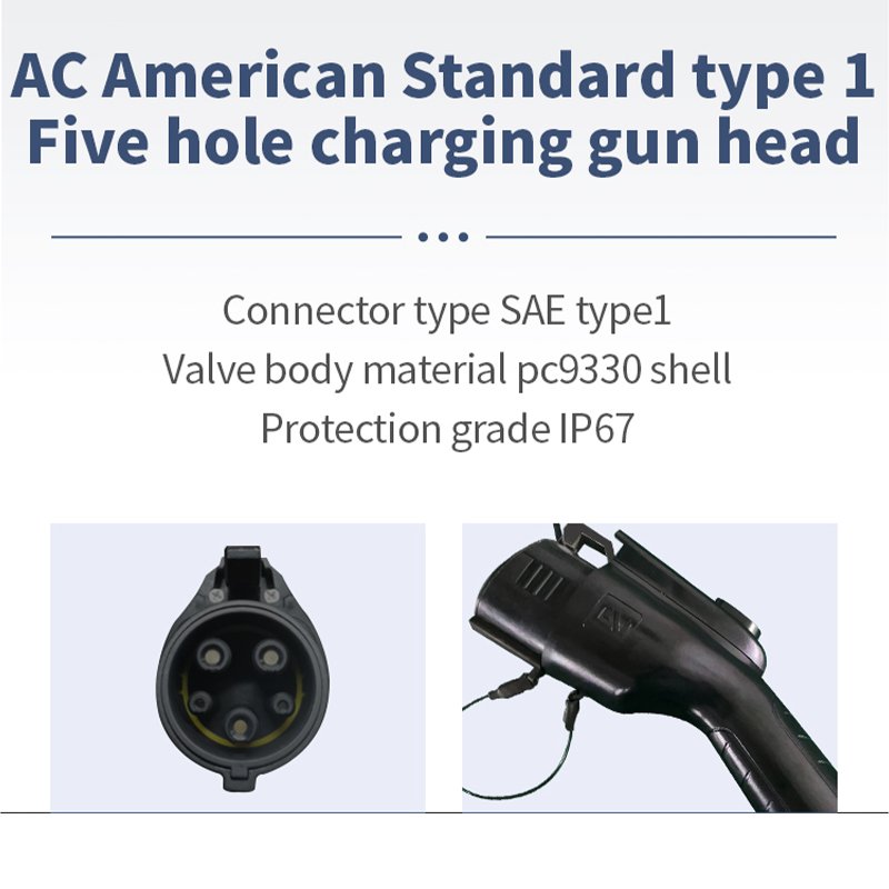 AC TYPE1 32A 7KW indicator Light Portable Ev Charger American Standard ev level 1 ev charger type1 byd