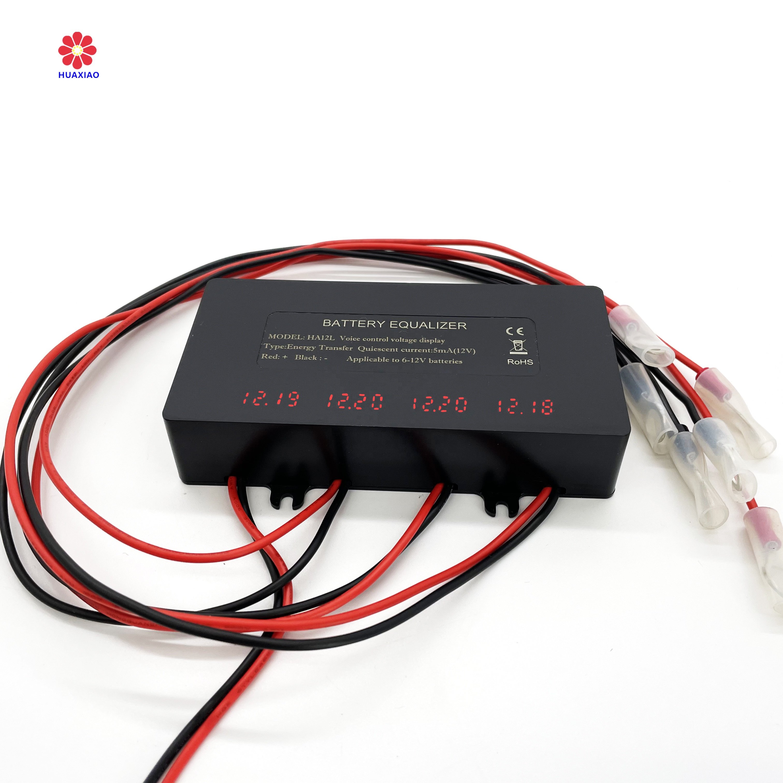 huaxiao HA12L energy transfer AGM lithium ion lead acid batteries accessories smart active LCD 48V battery equalizer balancer