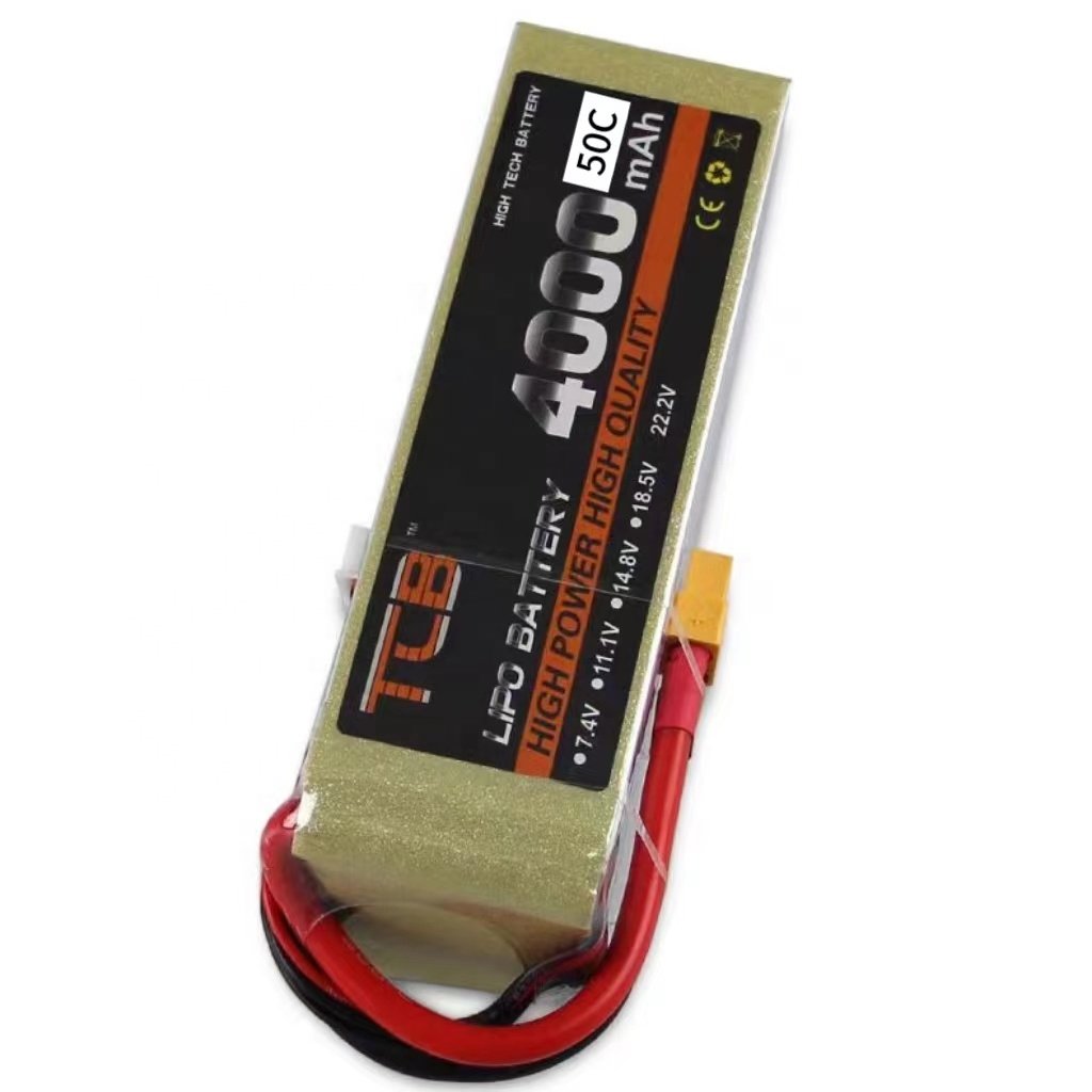 TCB (High Rate) 4000mAh 6S 22.2V 50C LiPo Battery for Long-Range FPV Drones and RC Aircraft
