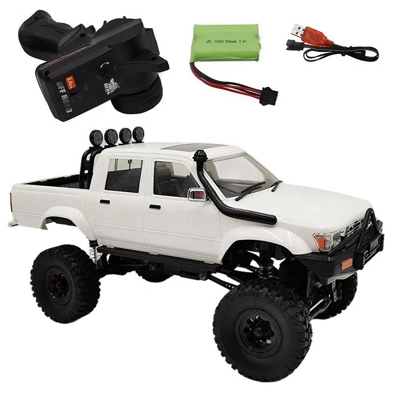 1/16 WPL C64-1 RTR Remote Control Off-road Vehicle Climbing Truck 4wd Hobby Toys Model Rock Crawler RC Car For Children