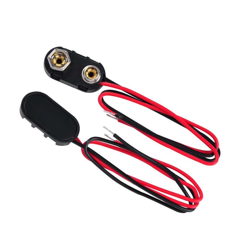 turdy T-Shaped 9V Battery Terminal Clip with Hard Shell Reliable Connections for Instruments & Testers Battery Accessories