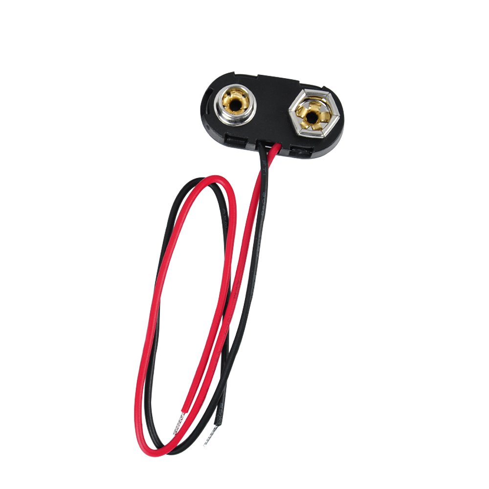 turdy T-Shaped 9V Battery Terminal Clip with Hard Shell Reliable Connections for Instruments & Testers Battery Accessories