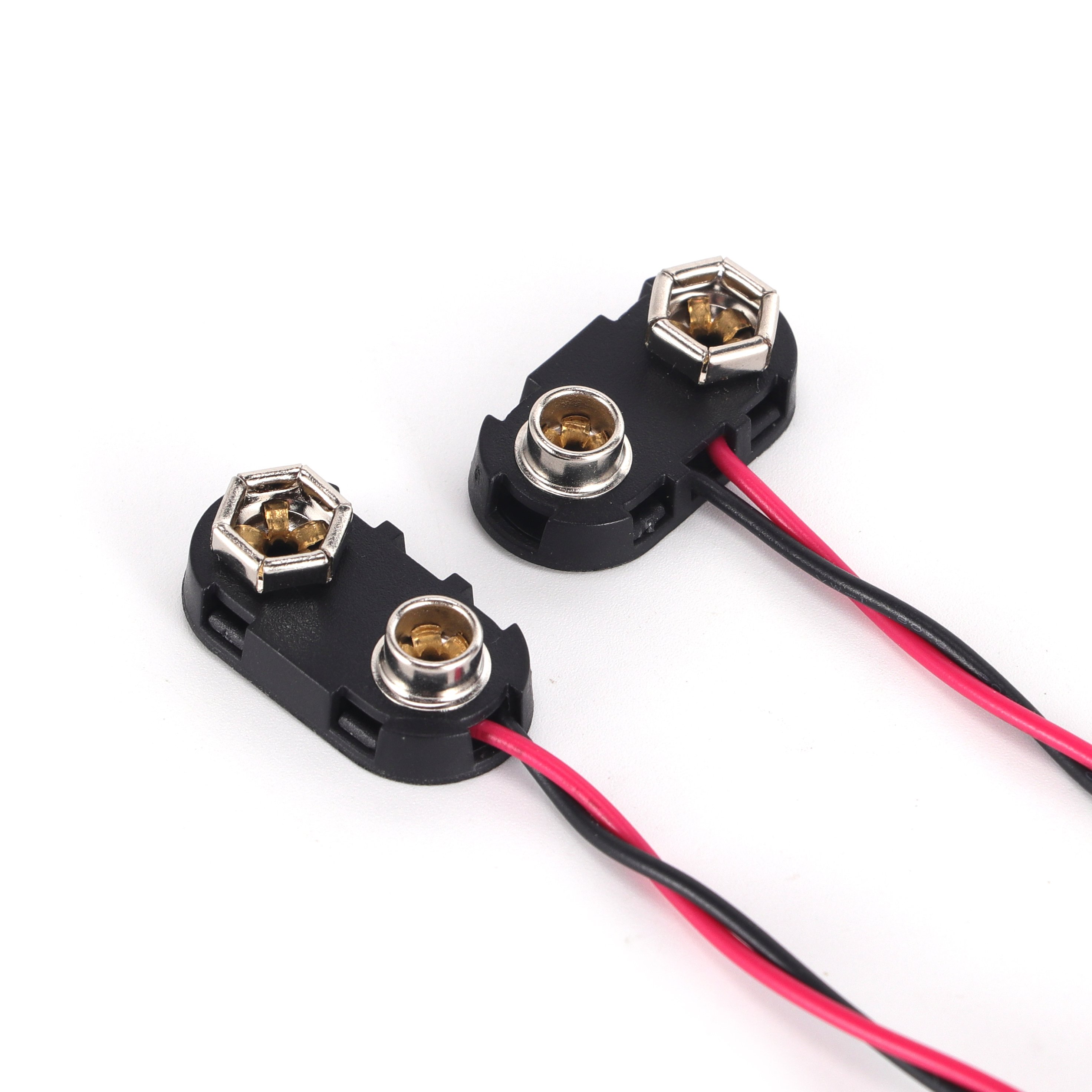 turdy T-Shaped 9V Battery Terminal Clip with Hard Shell Reliable Connections for Instruments & Testers Battery Accessories