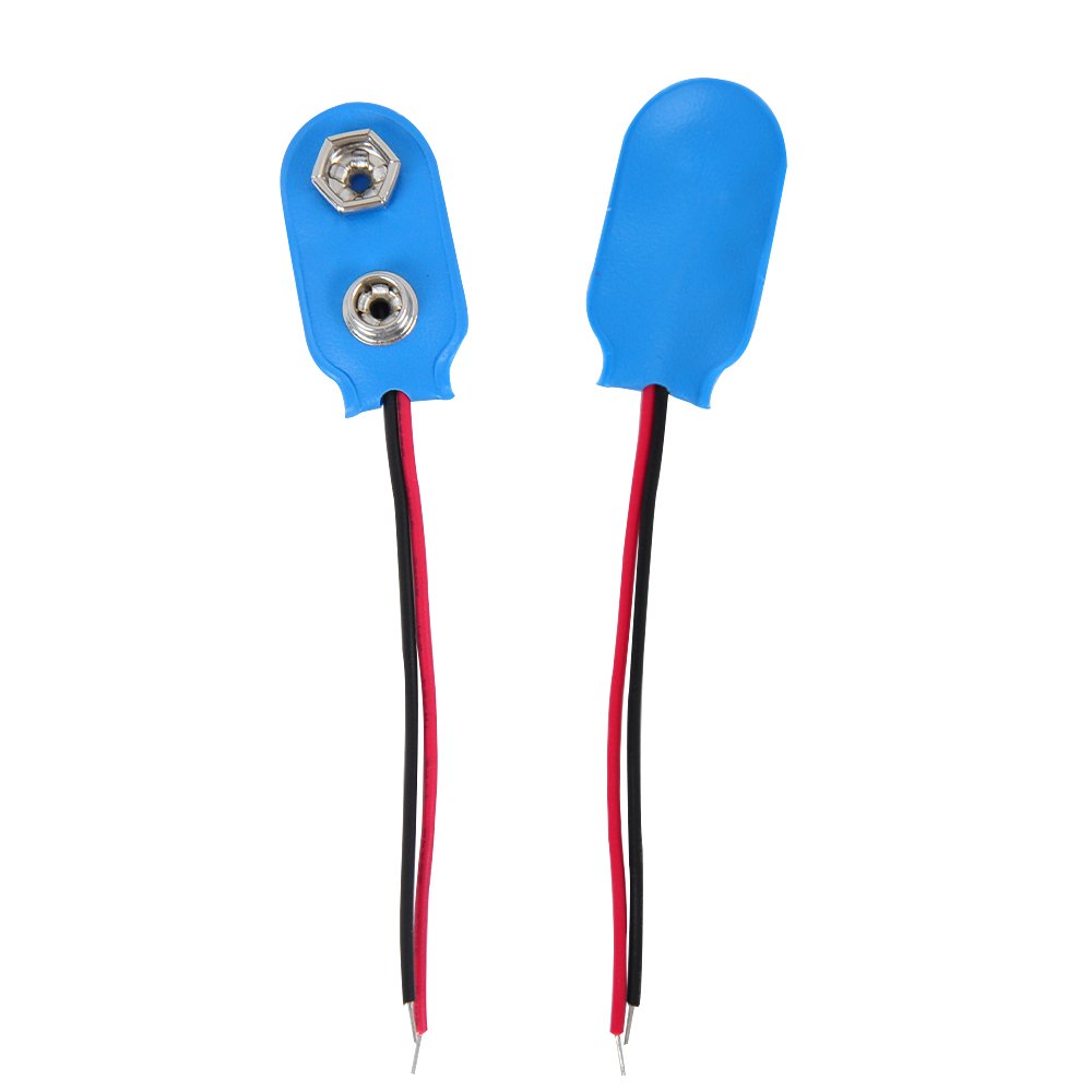 Factory Sales 9V Battery Clip for Electronic Products I-type Connector Clip with Leads 15cm