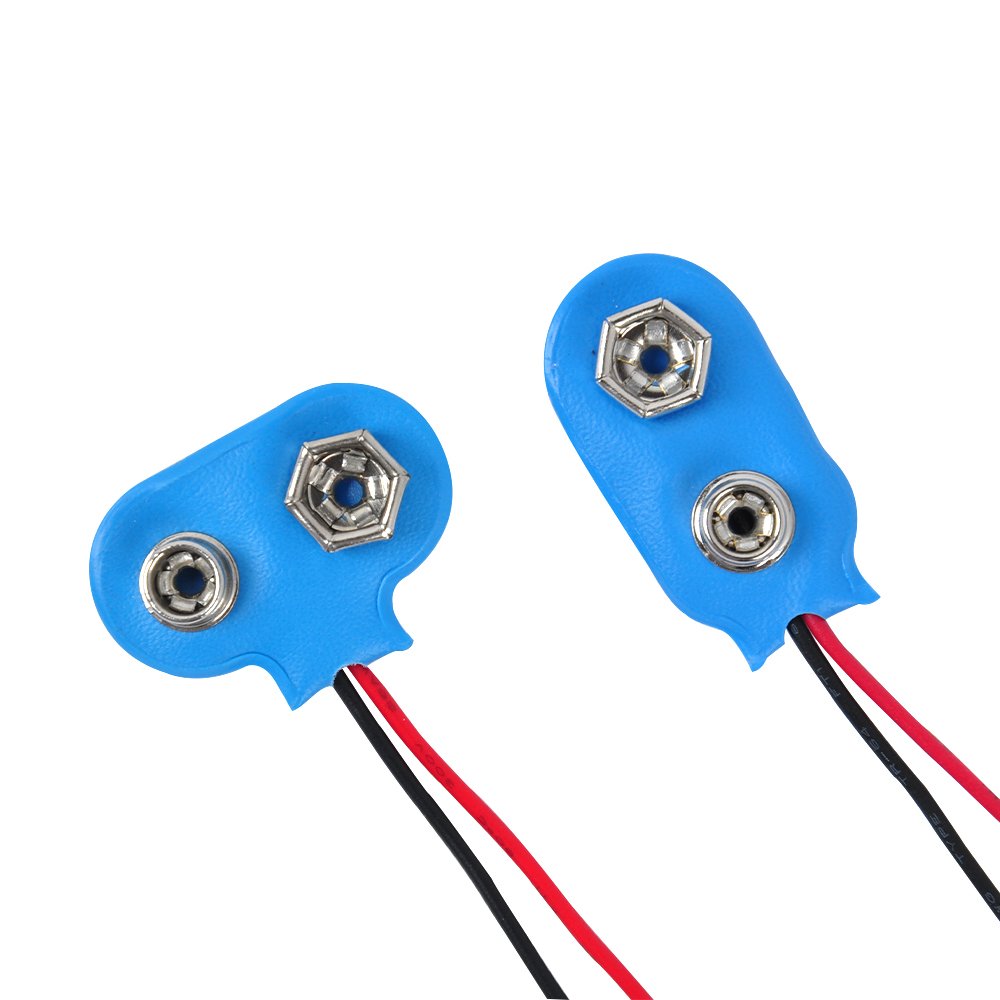 Factory Sales 9V Battery Clip for Electronic Products I-type Connector Clip with Leads 15cm