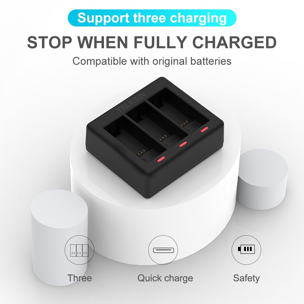 New Arrival Go Pro Hero 10 Accessories Triple Channel Battery Charger for GoPro Hero 10 and Hero 9 cameras