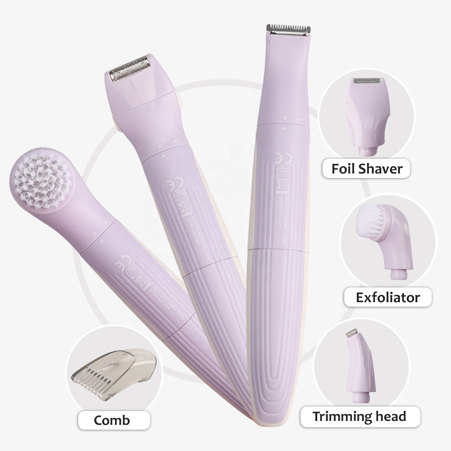 Custom Logo Mini Electric Eyebrow Trimmer Facial Hair Removal Shaver Portable Electric Shaver Hair Remover Epilator For Women