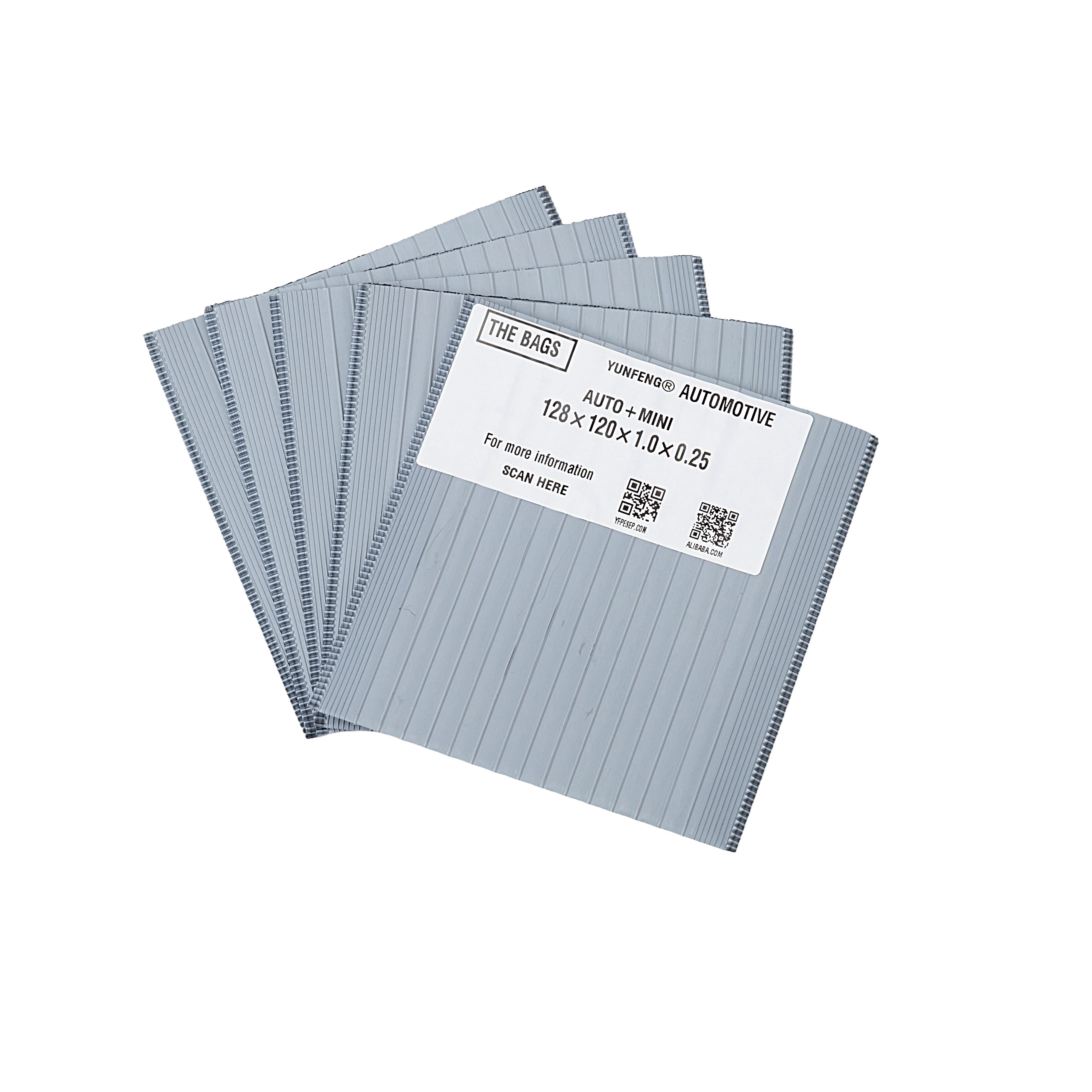128*120*1.0*0.25 Higher Mechanical Strength battery accessories pe battery separator