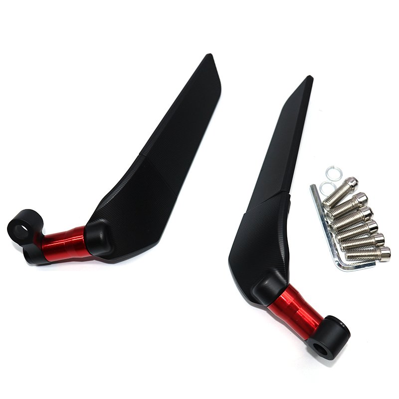 SH-620-1- Fixed Wind Wing Retrofit Universal Rear View Mirror Motorcycle Electric Battery Car Reflector Half CNC Mirror
