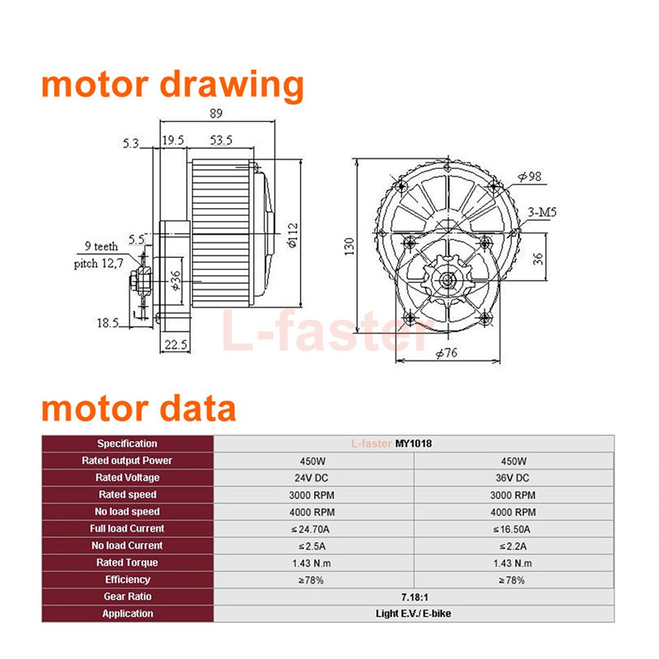 cheap DIY City eBike accessories parts 36V 450W bike conversion kit electric