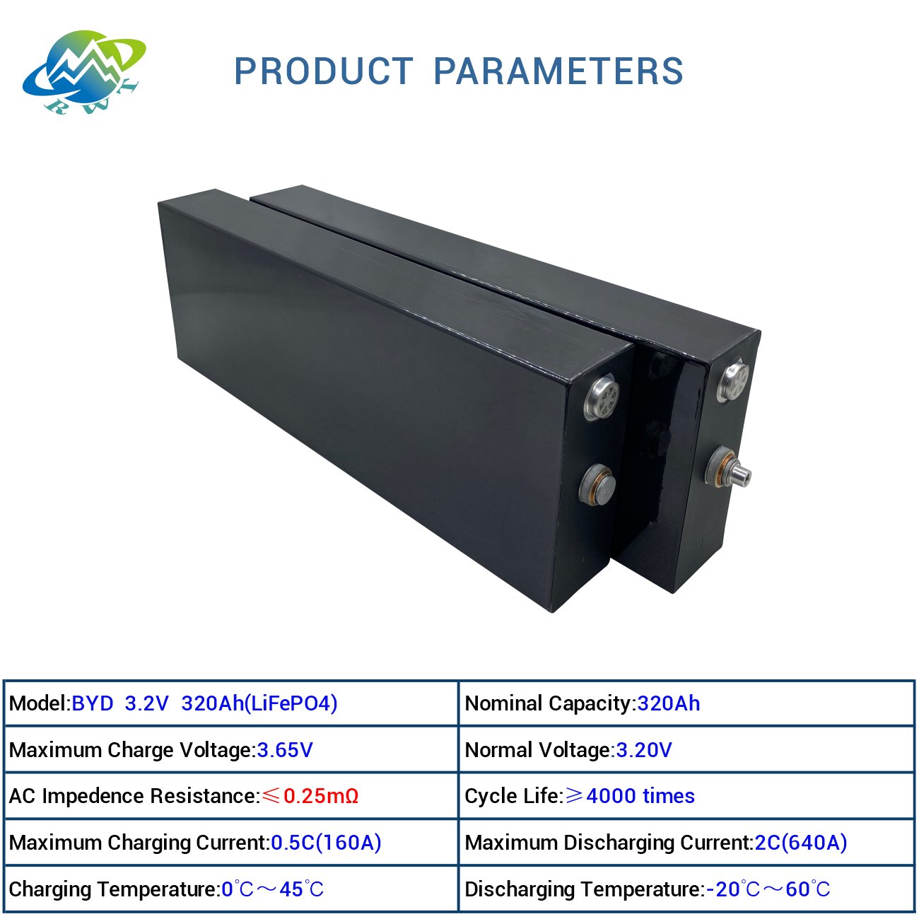 RWT 3.2V 260Ah 270Ah 280Ah 300Ah 310Ah 320Ah 330Ah 340Ah battery cells home energy storage lithium battery batterie lithium 48v
