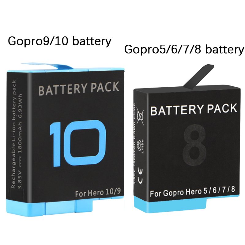 Kytuwy for gopro hero 10 9 8 7 6 5 Black camera accessories replace High Label capacity 1220mAh 1800mAh Baterias battery