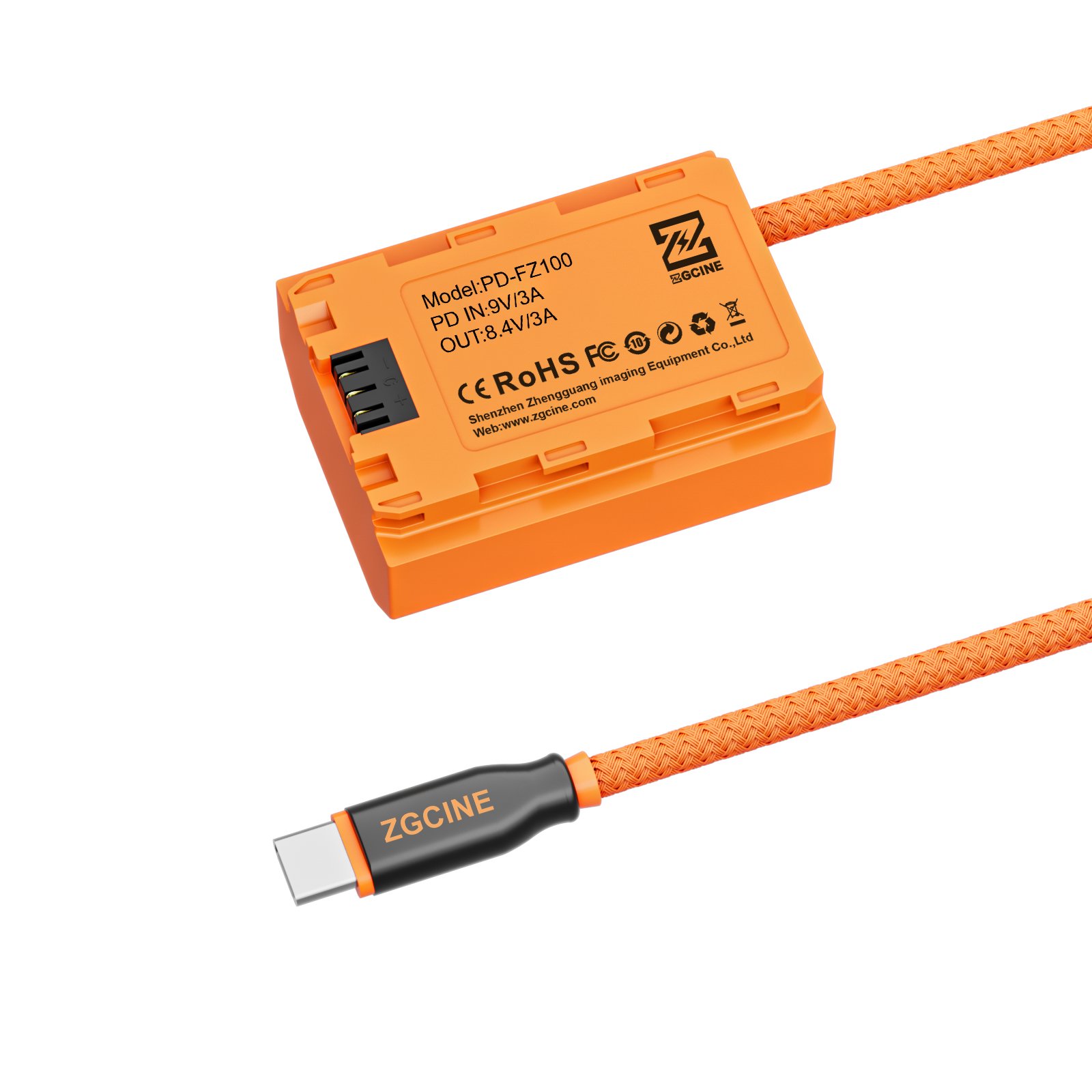 ZGCINE D-Tap to DT-FZ100 Dummy Battery Cable D-Tap to NP-FZ100 PD Dummy Battery Camera Accessories