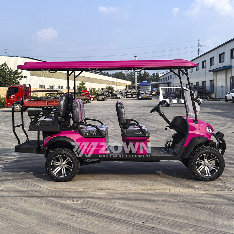 2024 Latest Model Electric Golf Cart Pink Golf cart with accessories 6 seater electric classic club car