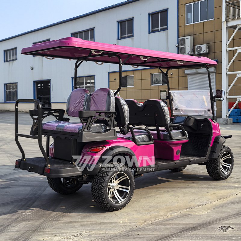 2024 Latest Model Electric Golf Cart Pink Golf cart with accessories 6 seater electric classic club car