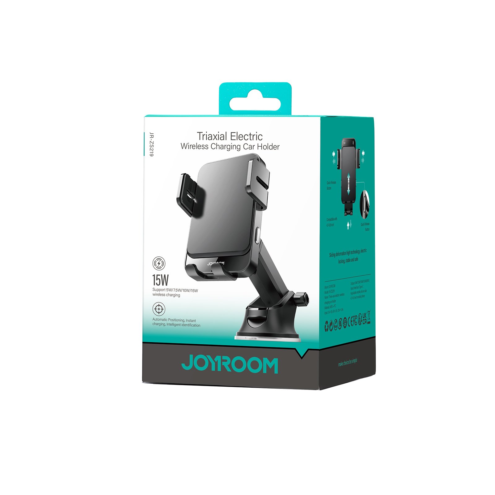 JOYROOM ZS219 car wireless charger car battery phone holder