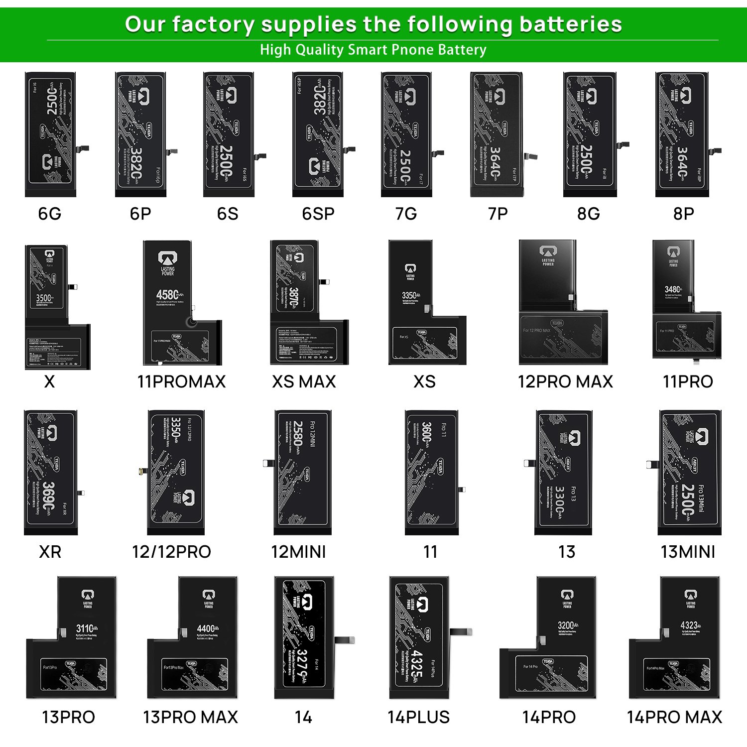 TLIDA China battery manufacturer wholesale batteries for Apple series for iPhone 13 Pro max battery accessories