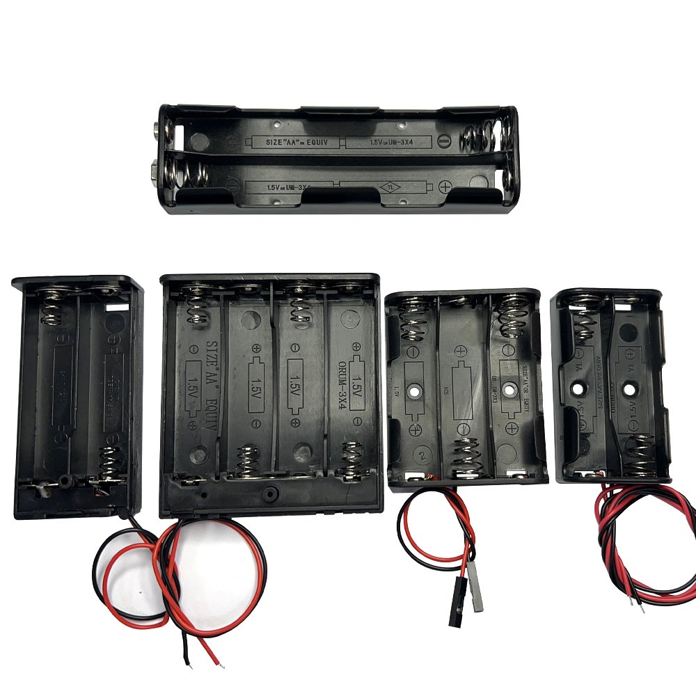 High Quality 4 Slot 2AA Battery holder Holder With Leads Custom Wire Length Terminal