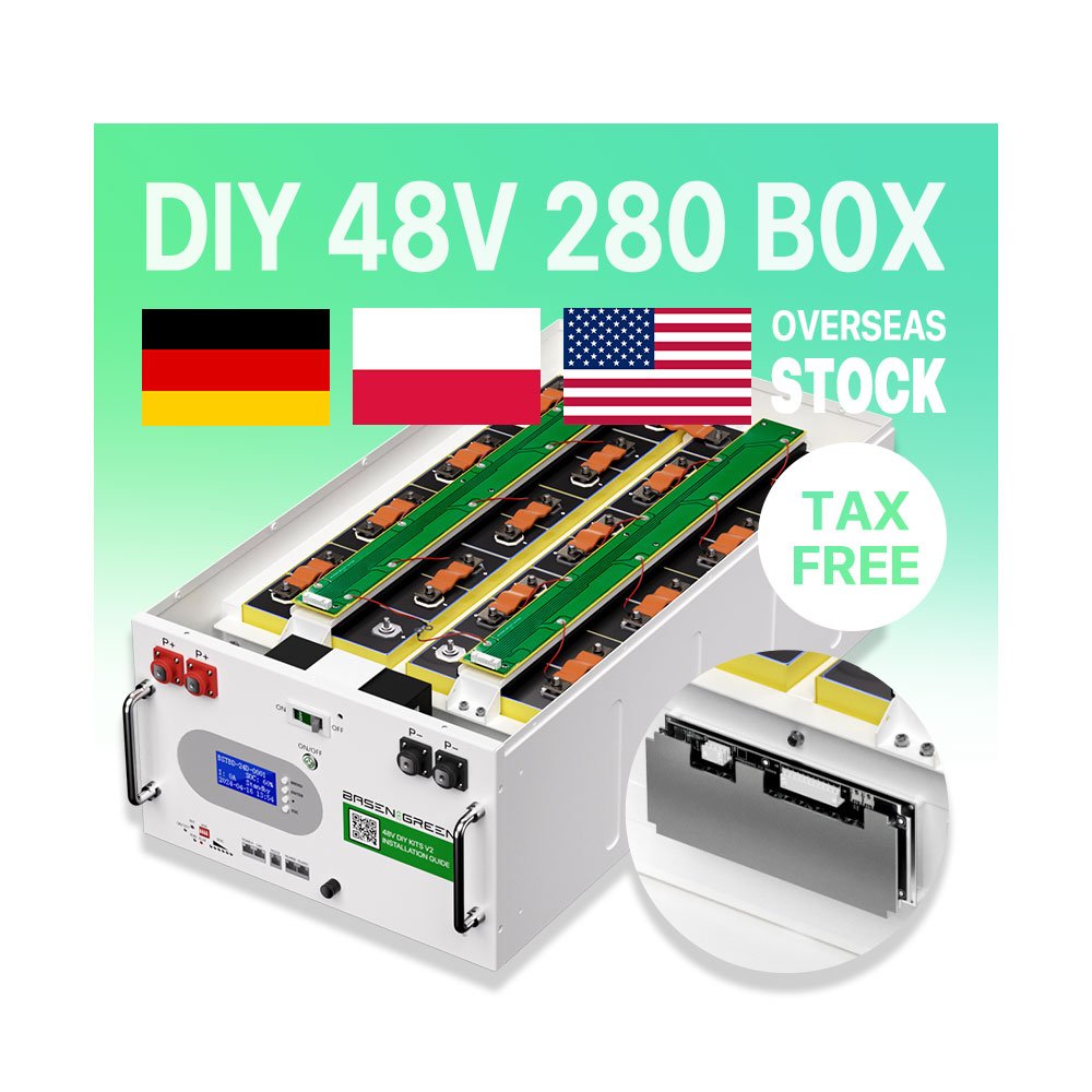Basengreen DIY Empty Battery Cases Lifepo4 51.2V 48V 280ah 300ah 304ah Battery Box Kit lf280k Diy Kit with Bms For Energy System