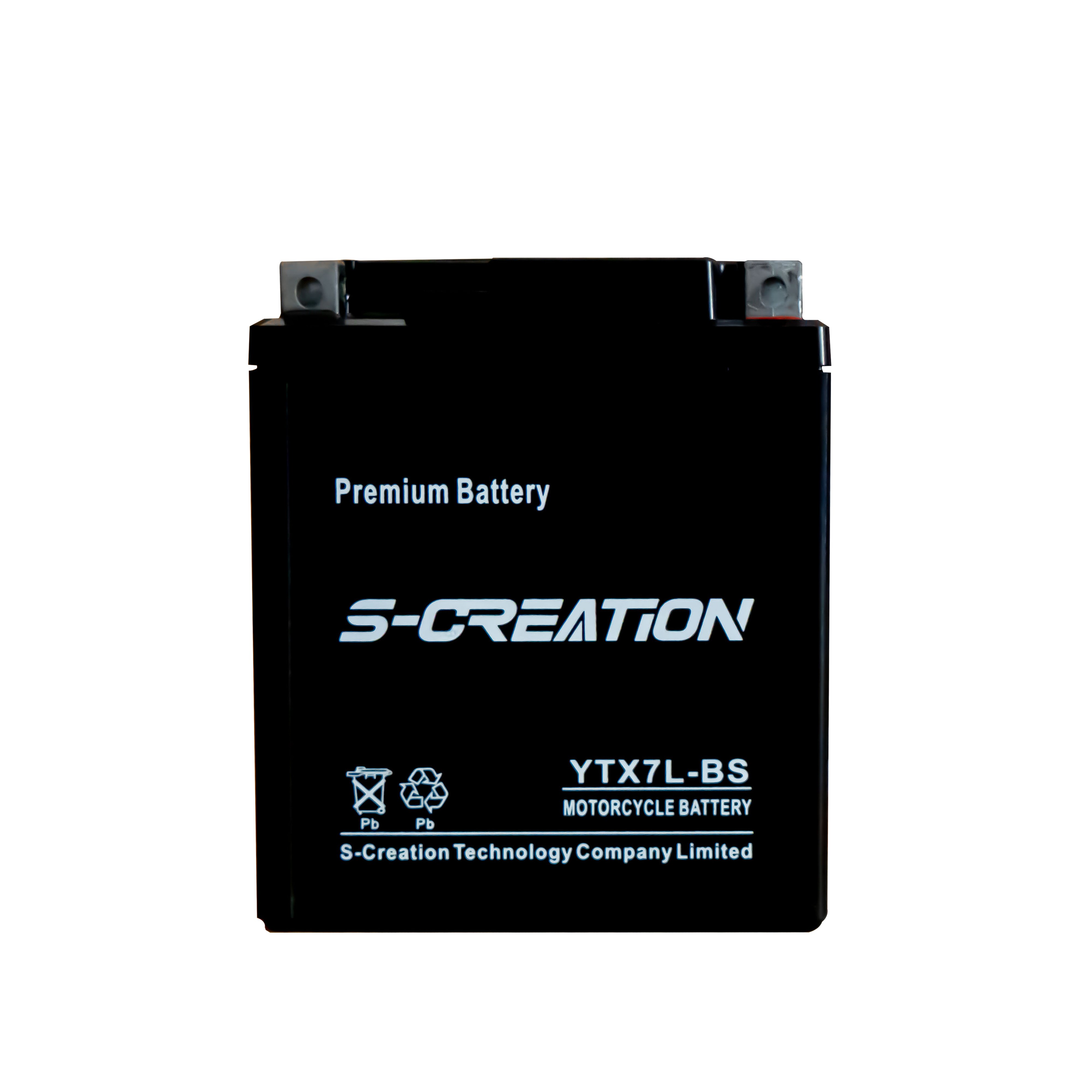 High Quality Motorcycle Lead-acid Battery China Factory Wholesale 12V 7AH Motorcycle special Battery