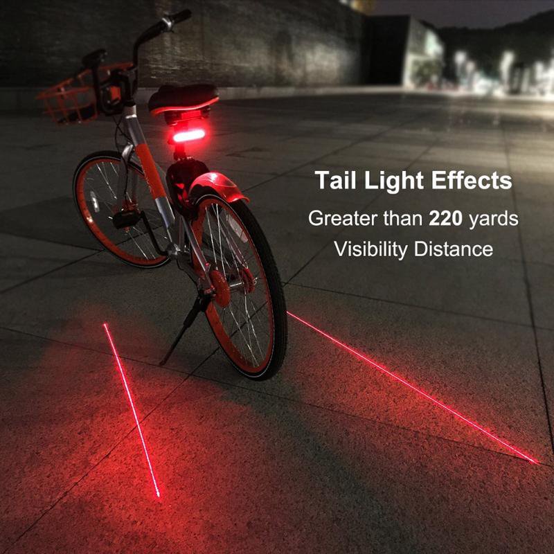 New LED Wireless Bike Tail Light Smart USB Rechargeable Cycling E-bike Accessories Remote Turn Bicycle Rear Light Laser Signal