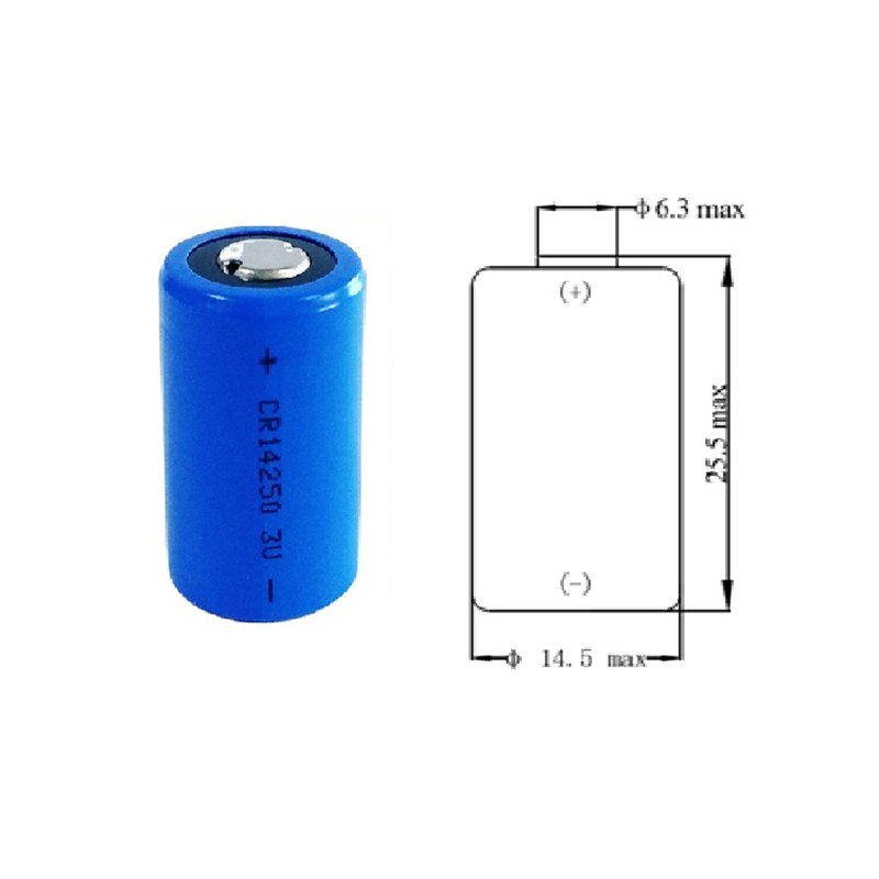 Smart Water Meter Power Supply High Power Non-rechargeable Lithium 3V battery CR14250 Lithium battery Manufacturer