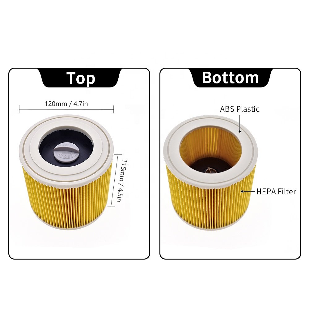 A2004 A2054 A2204 A2656 WD2.250 WD3.200 WD3.300 for Karcher Cleaner Accessories Wet and Dry Replacement HEPA Filter