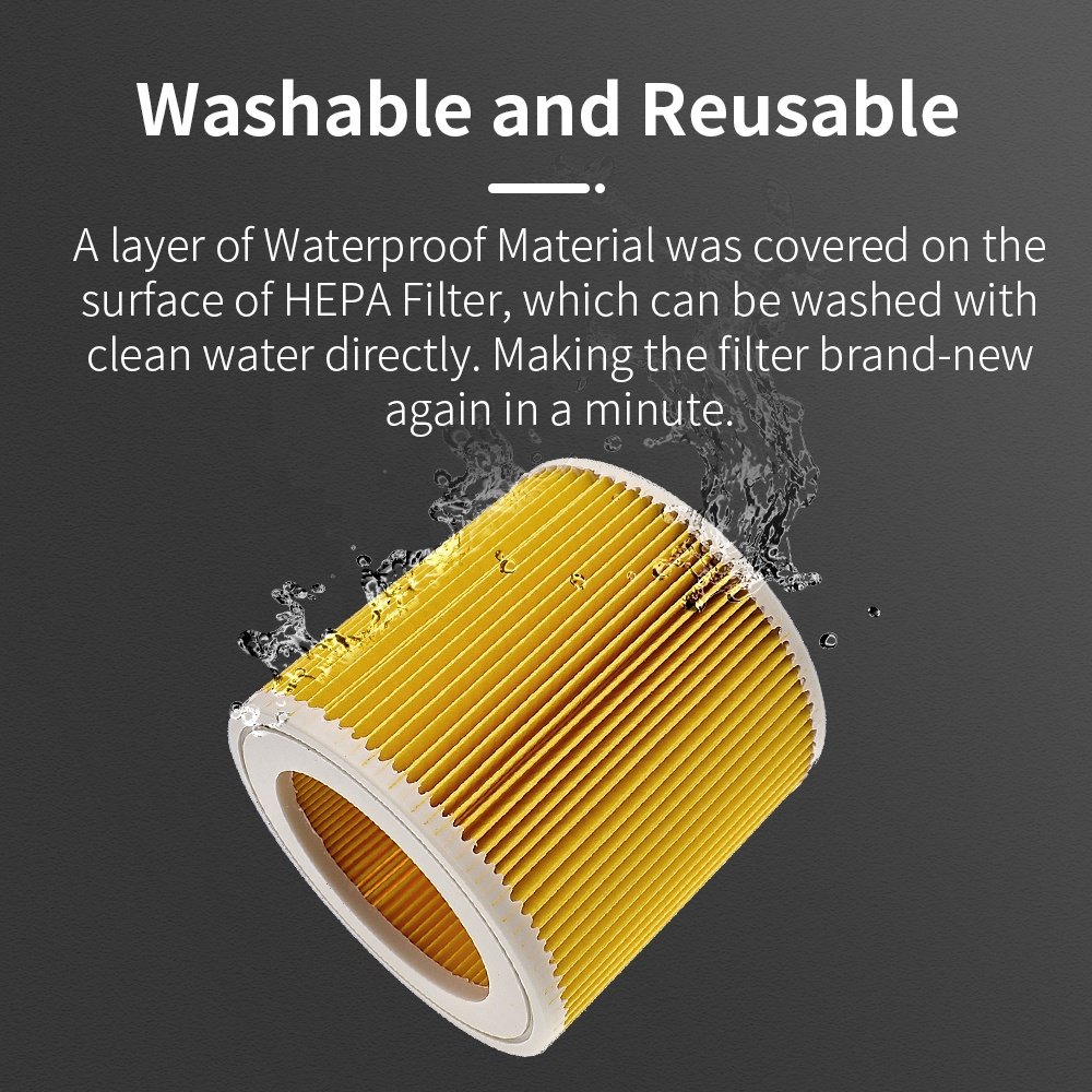A2004 A2054 A2204 A2656 WD2.250 WD3.200 WD3.300 for Karcher Cleaner Accessories Wet and Dry Replacement HEPA Filter