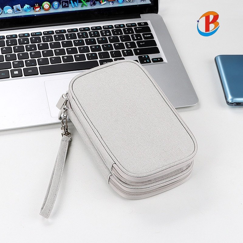 Zipper multi-function pocket travel storage bag digital data cable USB flash drive storage bag