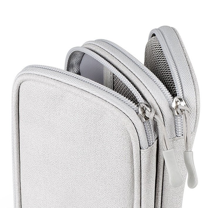 Zipper multi-function pocket travel storage bag digital data cable USB flash drive storage bag