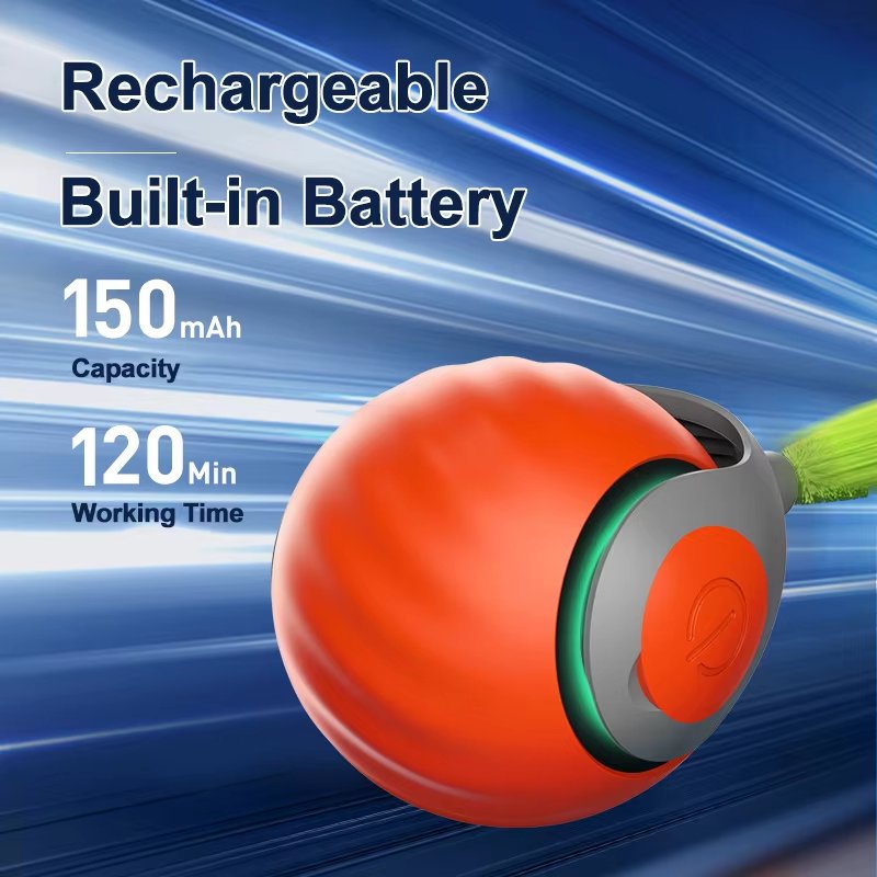 2024 YAOJI Interactive Cat Toys Smart Automatic Self Mobility Active Rolling Electric Cat Ball for Cats with Feather Teaser