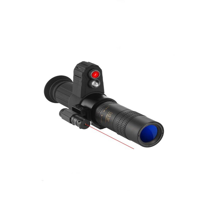 8-24x Optical Zoom Night Vision Monocular Hunting Scope width Laser 1080p Digital Tactical Hunting Scope for 11/20mm