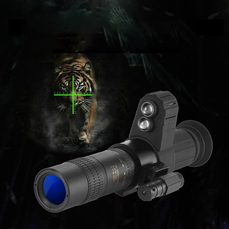 8-24x Optical Zoom Night Vision Monocular Hunting Scope width Laser 1080p Digital Tactical Hunting Scope for 11/20mm