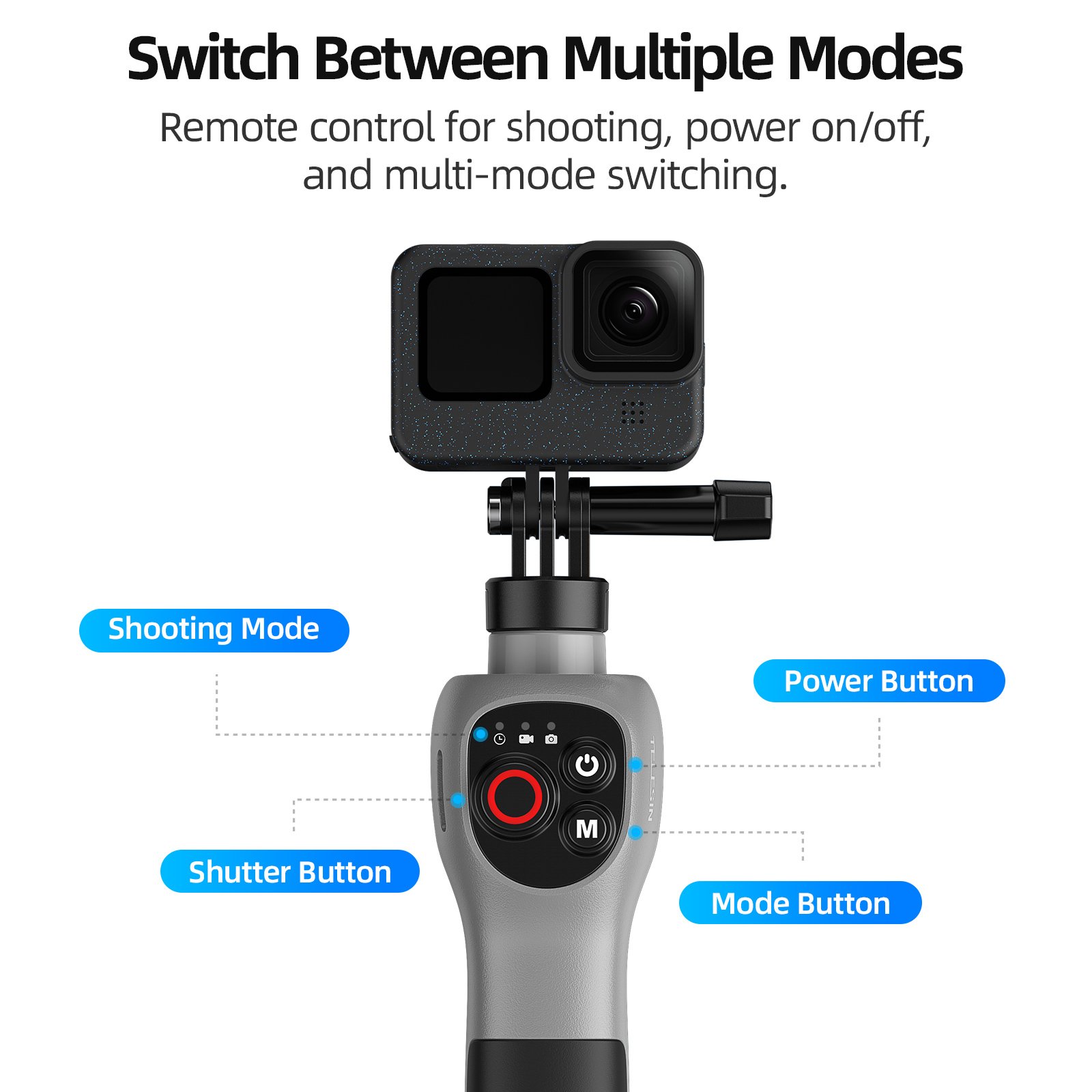 TELESIN action camera accessories for Go Pro 12/11/10/9/8 30M Professional diving underwater remote control selfie stick