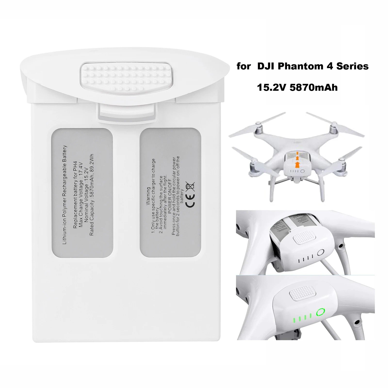 Phantom 4 Series Drone Intelligent Flight Battery 5870mAh Li-Po battery for DJI phantom 4 Pro/4/4 RTK UAV dron accessories