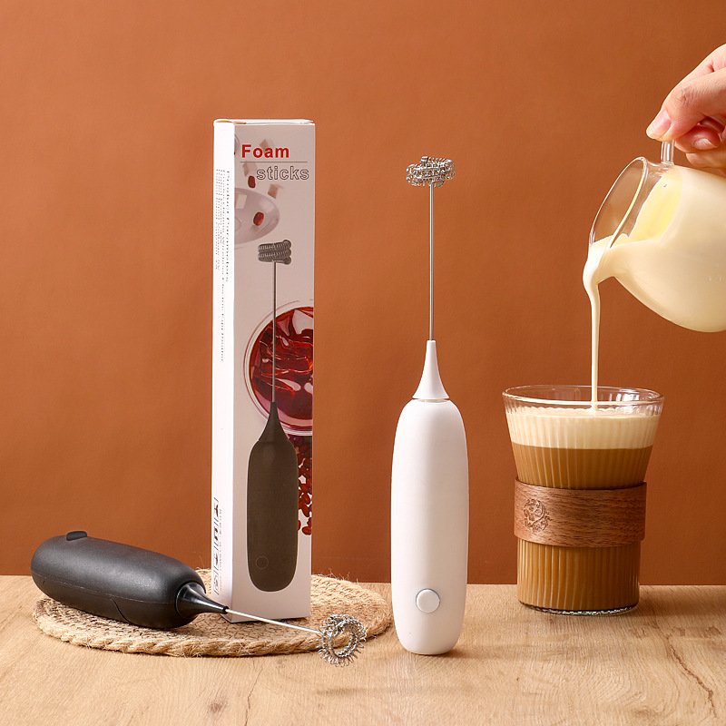 2024 Best Selling Portable Handheld Battery Operated Coffee Milk Powerful Mini Electric Milk Frother