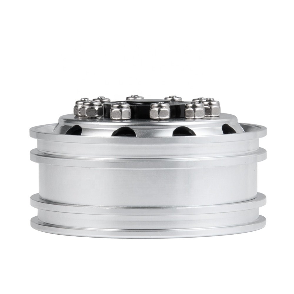 OEM wholesale Silver Alloy Metal Beadlock Wheel Rims Hub for Tamiya 1:14 RC Tractor Truck Car rc parts accessories
