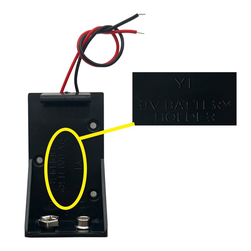 OKY0252-1 9V Battery Holder Case Storage 9V Cell Battery Accessories DIY Battery Box