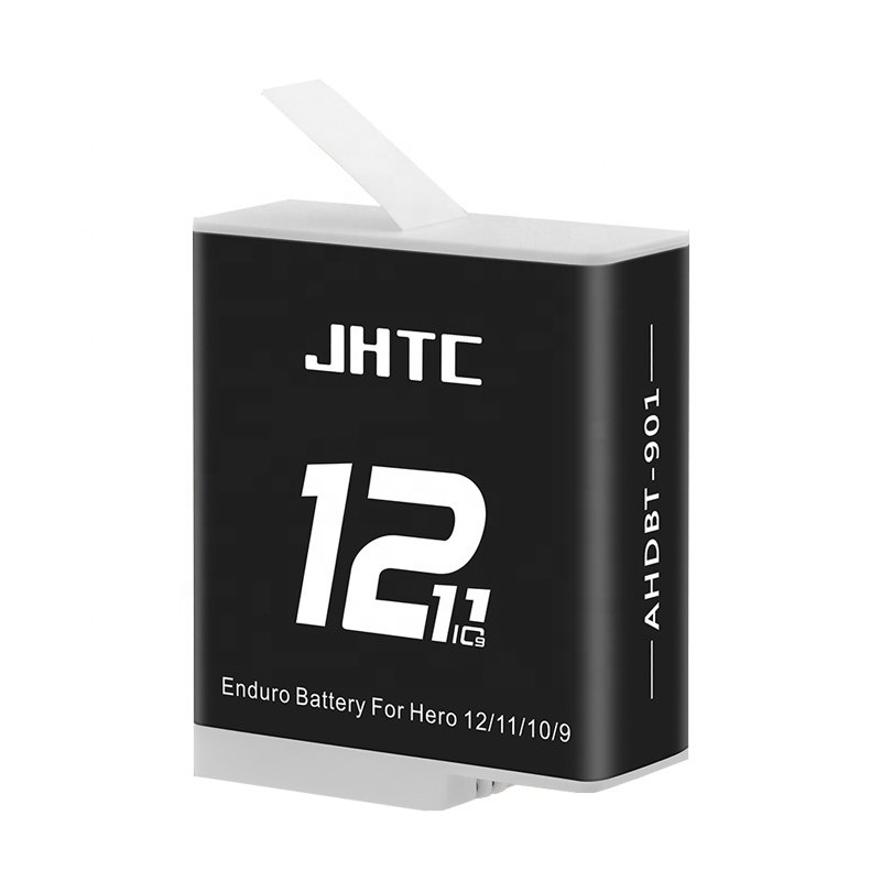 JHTC For Go pro 12 Endurance Battery Charger 1800mah Compatible with Gopro Hero 12 11 10 9 Batteries Accessories